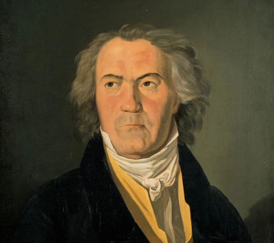 Composer Ludwig van Beethoven as an old man in 1823